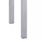 Tavolino d'appoggio Harta da 22", bianco lucido/cromato: Glamour moderno, nessun assemblaggio richiesto
