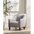 Poltrona occasionale Liam Gray a pieghe