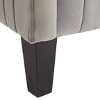 Poltrona occasionale Liam Gray a pieghe