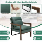 Set di 2 Poltrone Moderne Accent Lounge con Gambe in Legno e Staffa in Acciaio Giallo/Blu/Verde