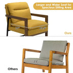 Set di 2 Poltrone Moderne Accent Lounge con Gambe in Legno e Staffa in Acciaio Giallo/Blu/Verde